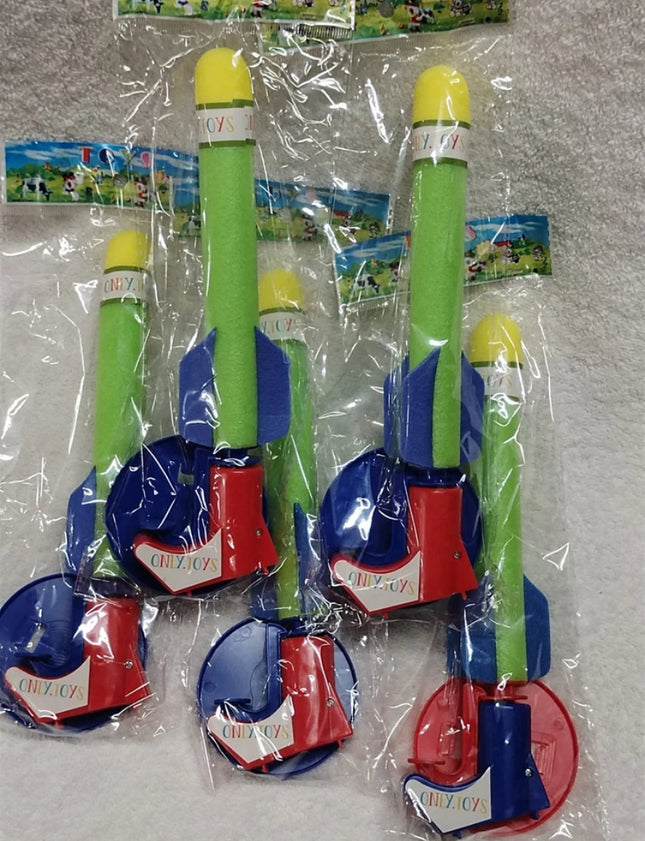 5X Kids Foam Rocket Launcher Toy Outdoor Garden Park Game Play Fun Children Gift