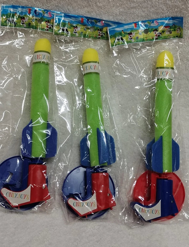 3X Kids Foam Rocket Launcher Toy Outdoor Garden Park Game Play Fun Children Gift