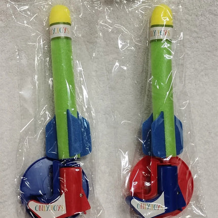 2X Kids Foam Rocket Launcher Toy Outdoor Garden Park Game Play Fun Children Gift