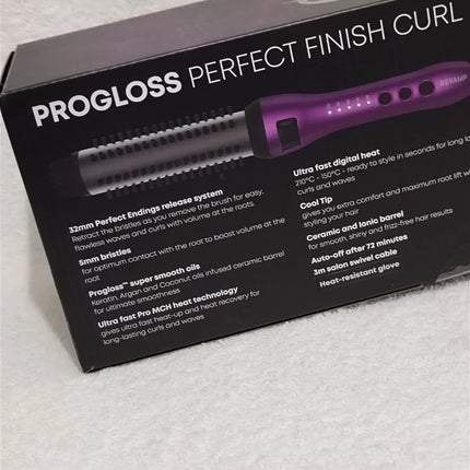 Revamp Progloss Flawless & Effortless Volume & Wave Ceramic Hot Brush in purple