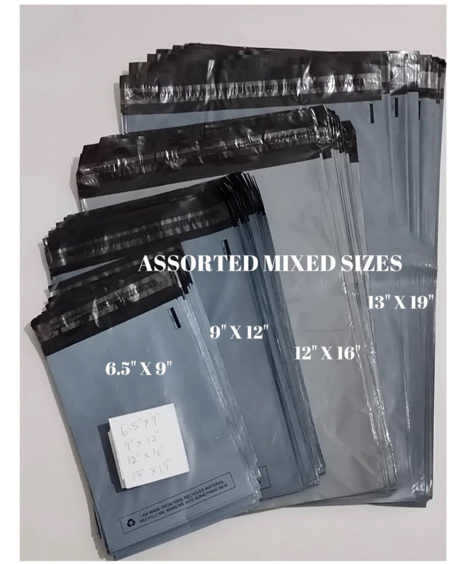 100 MIXED BAGS STRONG POLY MAILING POSTAGE POSTAL QUALITY SELF SEAL SHIPPING BAG