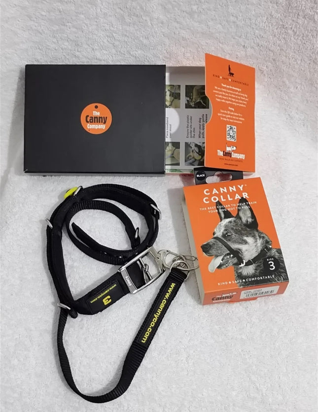 Canny Collar Training Collar no-pull dog training head collar Size 3 - Black