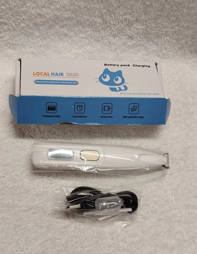 Waterproof Portable Rechargeable Pet Hair Shaver LED Trimmer for Dogs Cats Pets