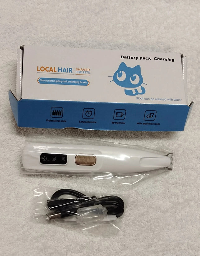 Waterproof Portable Rechargeable Pet Hair Shaver LED Trimmer for Dogs Cats Pets