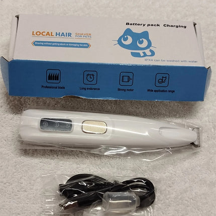 Waterproof Portable Rechargeable Pet Hair Shaver LED Trimmer for Dogs Cats Pets