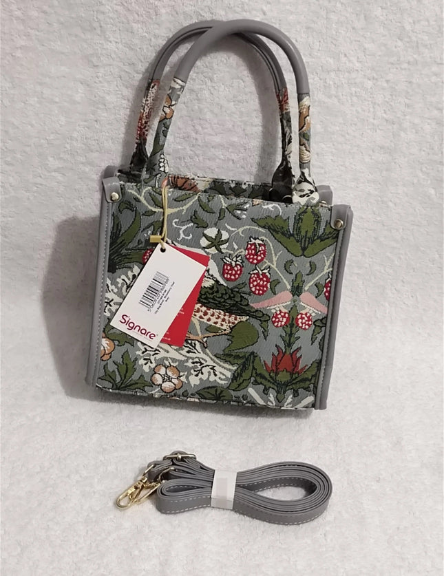 Signare Tapestry Small City Bag Shoulder Casual Work Women HandBag Strawberry