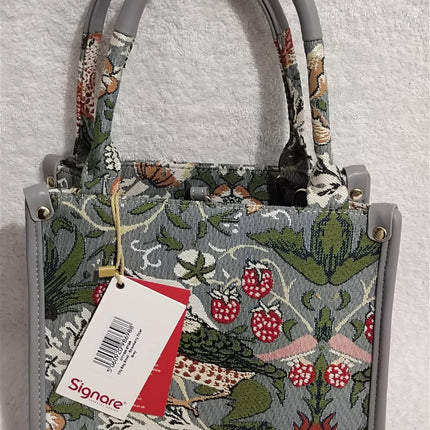 Signare Tapestry Small City Bag Shoulder Casual Work Women HandBag Strawberry