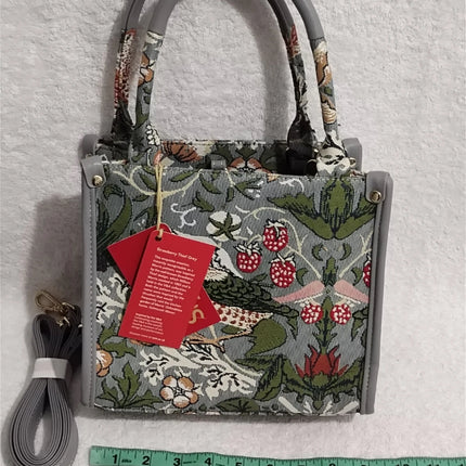 Signare Tapestry Small City Bag Shoulder Casual Work Women HandBag Strawberry