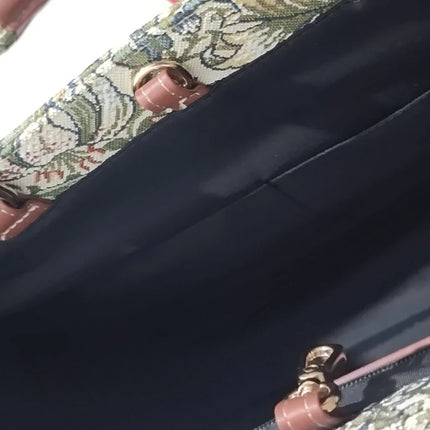 Signare Tapestry Tote City Bag Shoulder Casual Work Women HandBag Golden Lily