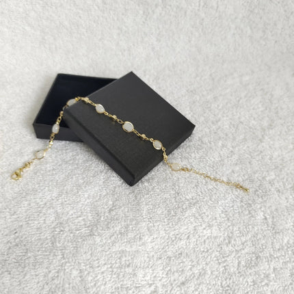 Oval cut crystal bead bracelet For Women Girls Perfect Jewellery Gift