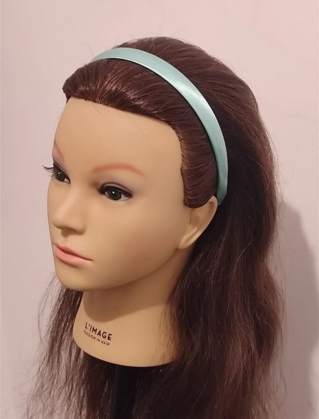 Satin Covered 1.5CM Wide Headband Plain Colour Hair Band Ladies Girls Women Mint