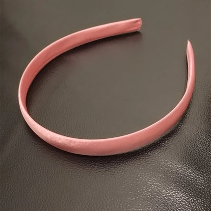 Satin Covered 1.5CM Wide Headband Plain Colour Hair Band Ladies Girls Women Pink