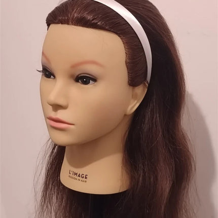 Satin Covered 1.5CM Wide Headband Plain Colour HairBand Ladies Girl Women White