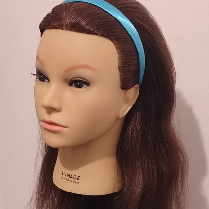 Satin Covered 1.5CM Wide Headband Plain Colour Hair Band Ladies Girls Women Blue