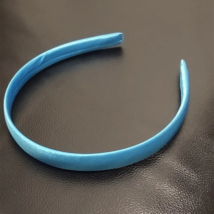 Satin Covered 1.5CM Wide Headband Plain Colour Hair Band Ladies Girls Women Blue