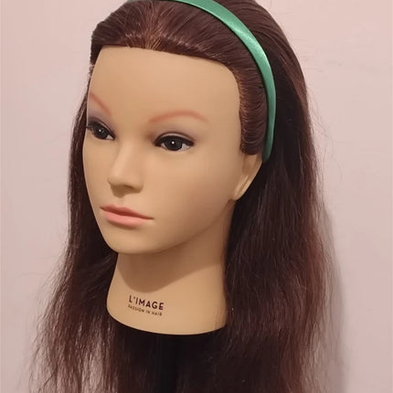 Satin Covered 1.5CM Wide Headband Plain Colour Hair Band Ladies Girl Women Green