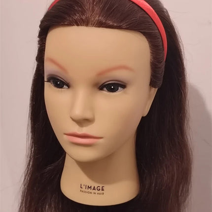 Satin Covered 1.5CM Wide Headband Plain Colour Hair Band Ladies Girls Women Red