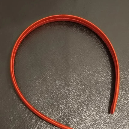 Satin Covered 1.5CM Wide Headband Plain Colour Hair Band Ladies Girls Women Red