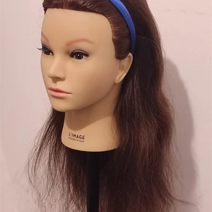Satin Covered 1.5CM Wide Headband Plain Colour Hair Band Ladies Girls Women Blue