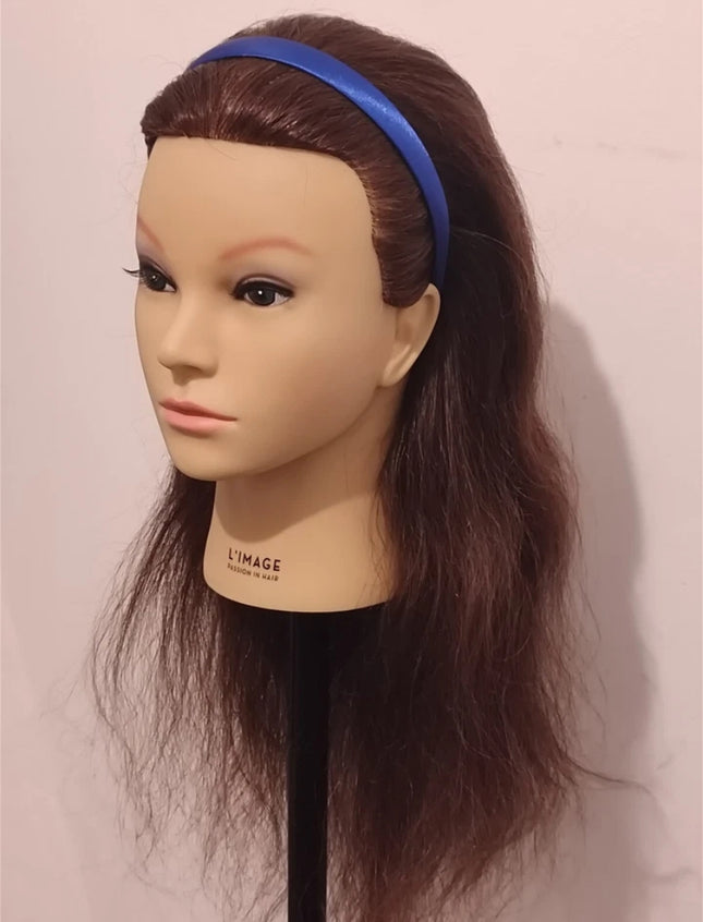Satin Covered 1.5CM Wide Headband Plain Colour Hair Band Ladies Girls Women Blue