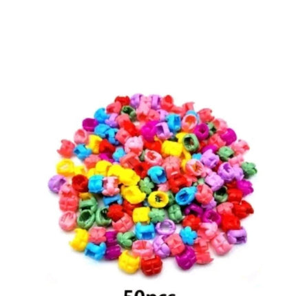 100PCS Flower Hair Claw Clips Grips For Women Girls Candy Color Fancy Hairpin UK