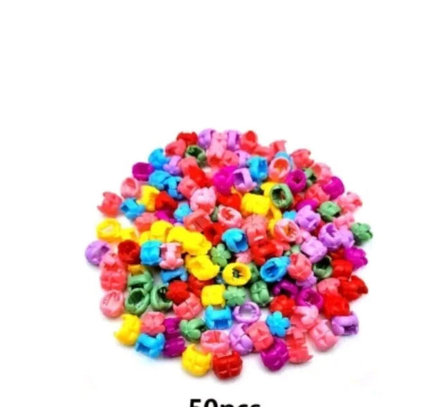 100PCS Flower Hair Claw Clips Grips For Women Girls Candy Color Fancy Hairpin UK