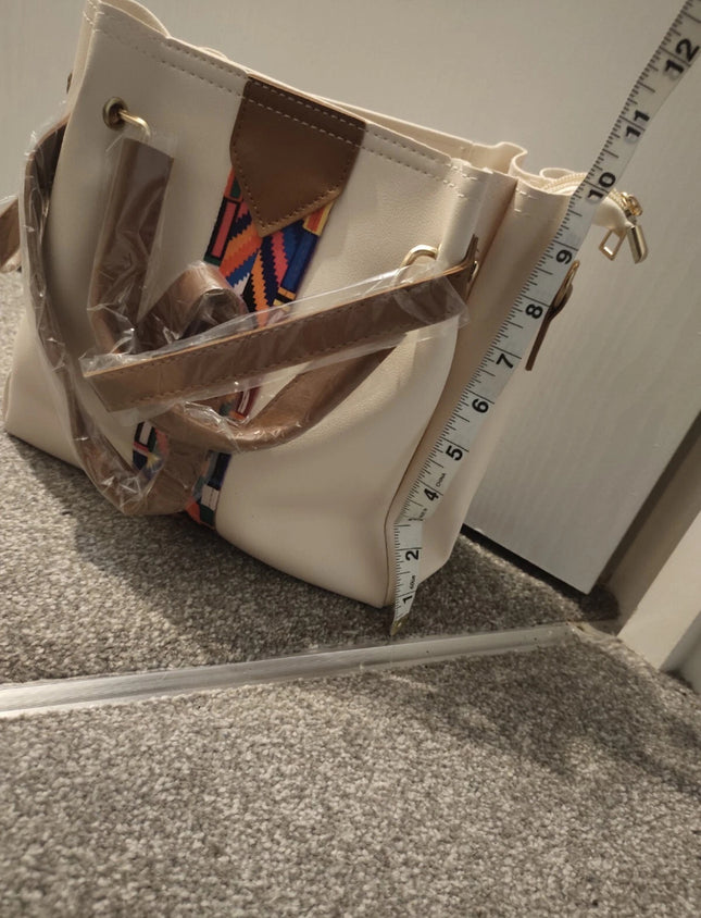 4PCS/Set Women Elegant Leather Handbag Hoo Satchel Purse Tote Shoulder Bag