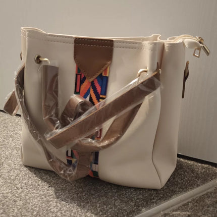 4PCS/Set Women Elegant Leather Handbag Hoo Satchel Purse Tote Shoulder Bag