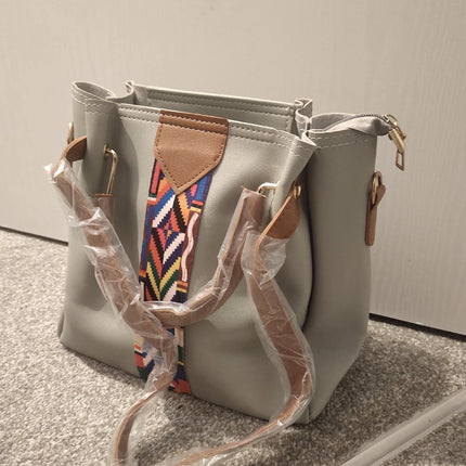 4PCS/Set Women Elegant Leather Handbag Hoo Satchel Purse Tote Shoulder Bag