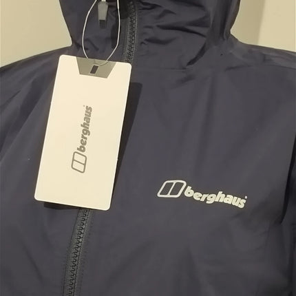 RRP £120 Berghaus Men's waterproof deluge pro 2.0 shell jacket dark blue