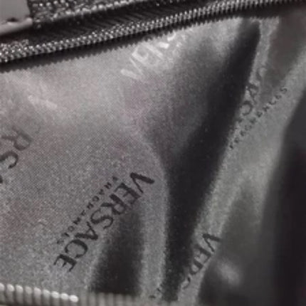 Versace fragrances institutional pouch for men black faux leather