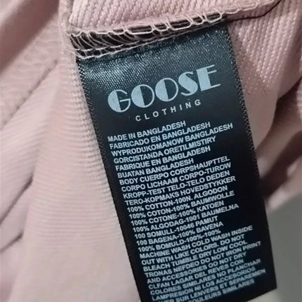 Goose Clothing 100% cotton great quality men short sleeve black t-shirt size L