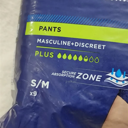 Tena Men Active Fit Pants Plus Size Small / Medium 9 Pack X 1