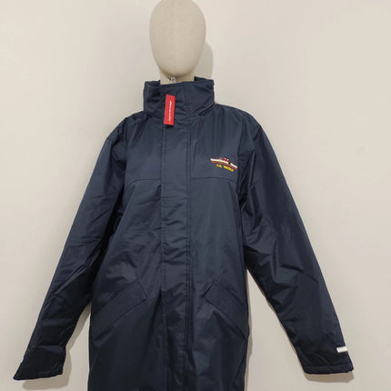 Waverley waterproof men jacket navy size L with embroidery logo &Hideable Hoodie