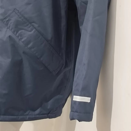 Waverley waterproof men jacket navy size L with embroidery logo &Hideable Hoodie