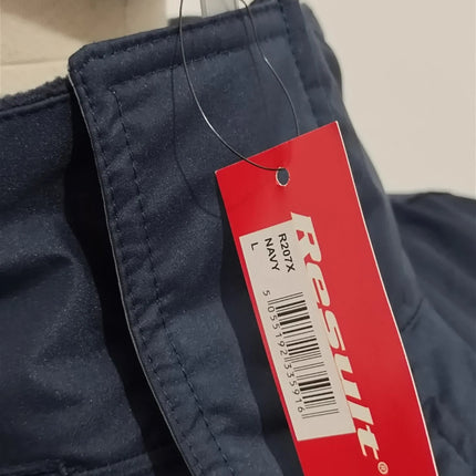 Waverley waterproof men jacket navy size L with embroidery logo &Hideable Hoodie