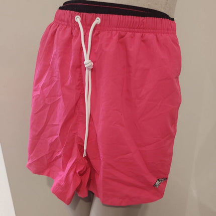 Manfinity swimmode men letter patched detail drawstring waist swim trunks