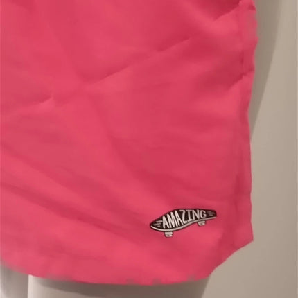 Manfinity swimmode men letter patched detail drawstring waist swim trunks