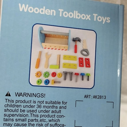 Wooden Toolbox Toy designed for children pretend play and skill development Gift