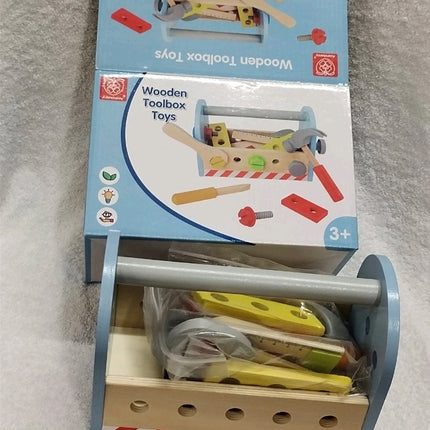 Wooden Toolbox Toy designed for children pretend play and skill development Gift