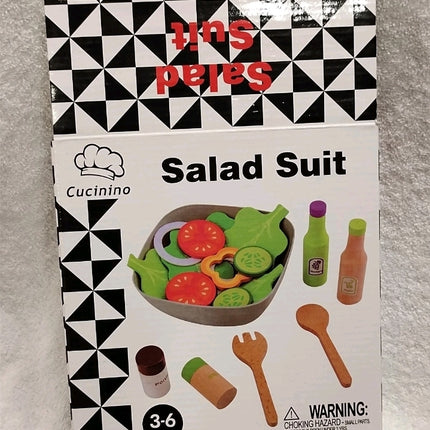 Cucinino Salad Suit pretend play salad-making Kids set children aged 3-6 years