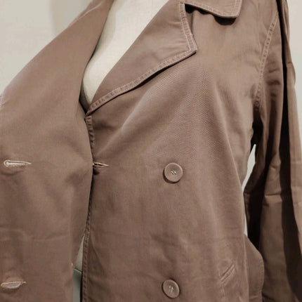 ASOS RRP £75 Cotton On Belted Casual Trench Coat Washed Taupe Oversized UK 8