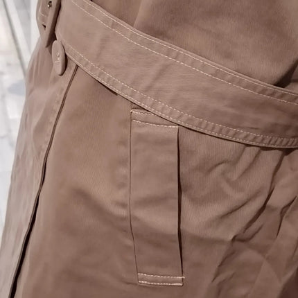 ASOS RRP £75 Cotton On Belted Casual Trench Coat Washed Taupe Oversized UK 14