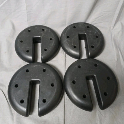 4 X Quik Shade Heavy Duty Weight Plate Canopy Gazebo Plates Black  2.3kg each