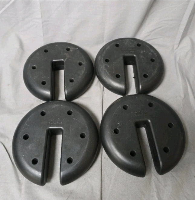 4 X Quik Shade Heavy Duty Weight Plate Canopy Gazebo Plates Black  2.3kg each