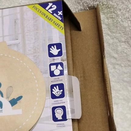 Kids Wooden Pancake Machine Toy Kitchen Pretend Play Set Kid Gift Age 12Months+